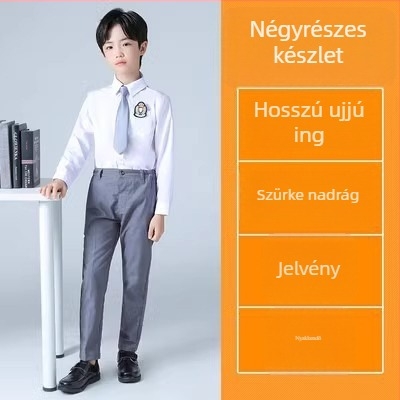 Gyerekeknek brit stílusú iskolai egyenruha kórusra és előadásokra — felső és nadrág készlet