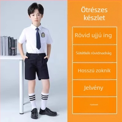 Gyerekeknek brit stílusú iskolai egyenruha kórusra és előadásokra — felső és nadrág készlet
