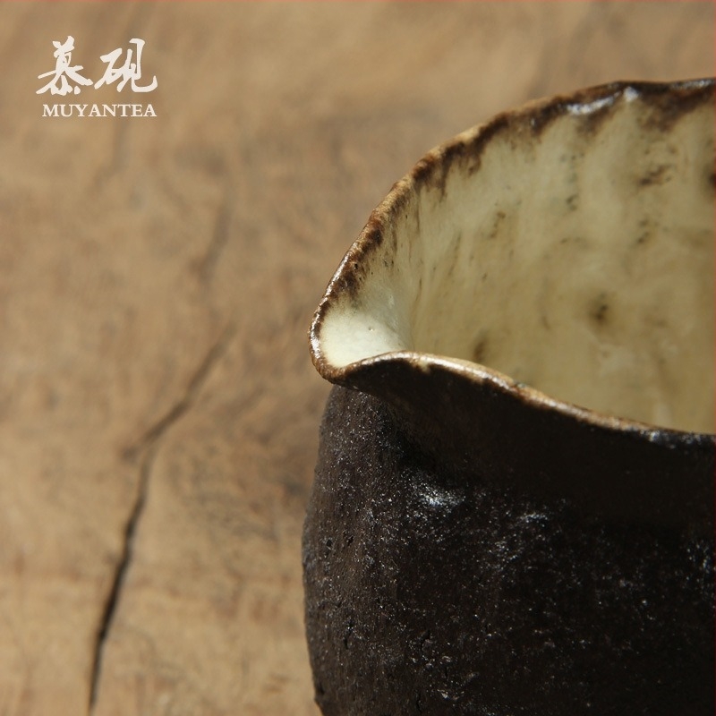 Gongfu durva kerámia teáskészlet oldalsó fogantyúval, japán stílusú, retro tea‑készlet ajándék