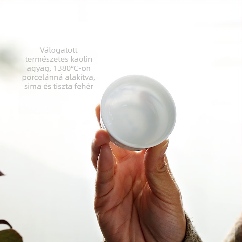 Jingdezhen kézzel festett kék-fehér porcelán teáscsésze, kerámia, kis méret