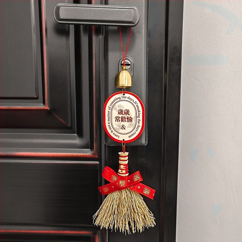 Etno-stílusú fém szélcsengő medál ajtófogantyúhoz – dekoráció új otthonhoz, bejárathoz és nappalihoz, 15 cm, kézzel készült