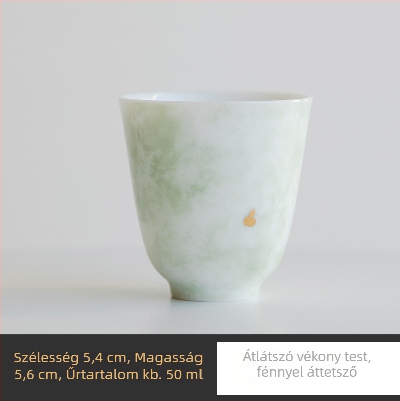Háromszínű teáscsésze kóstoláshoz porcelánból, Kung Fu teáscsésze otthoni használatra, könnyű, elegáns kerámia