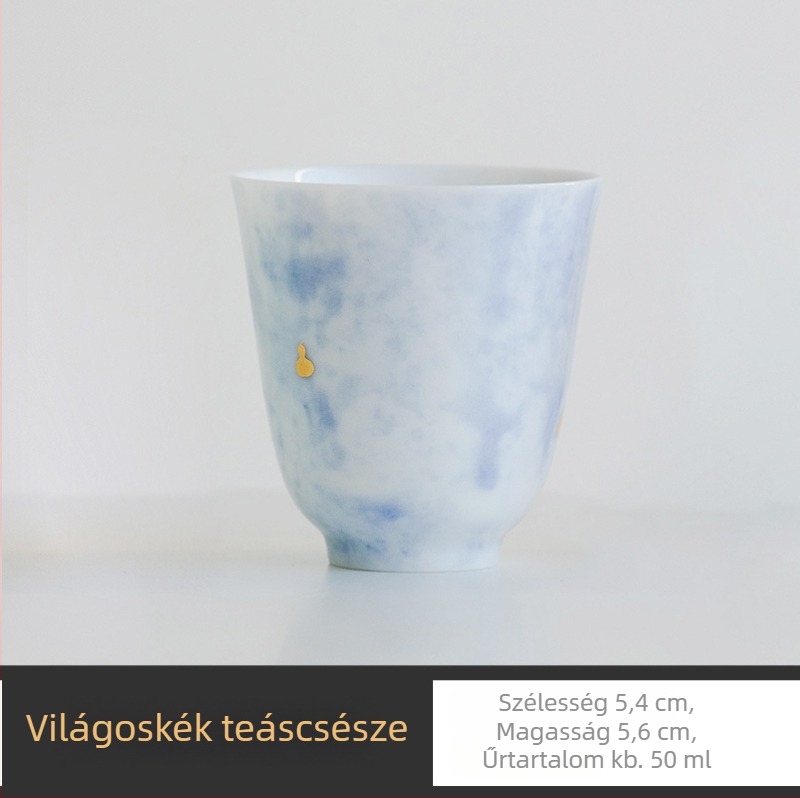 Háromszínű teáscsésze kóstoláshoz porcelánból, Kung Fu teáscsésze otthoni használatra, könnyű, elegáns kerámia