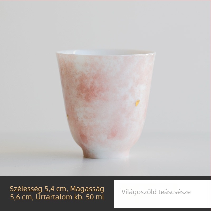 Háromszínű teáscsésze kóstoláshoz porcelánból, Kung Fu teáscsésze otthoni használatra, könnyű, elegáns kerámia