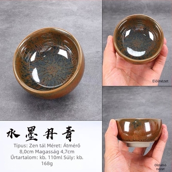 Kézzel készített Jianyang Jianzhan teáscsésze Ink Wash mintával, eredeti ásványi máz, teához