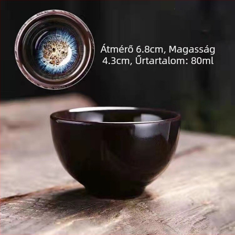 Hat darab Jianware porcelán teáscsésze Gongfu tea ceremóniára