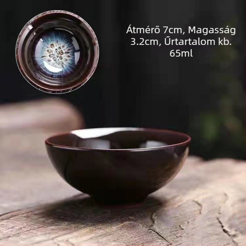 Hat darab Jianware porcelán teáscsésze Gongfu tea ceremóniára