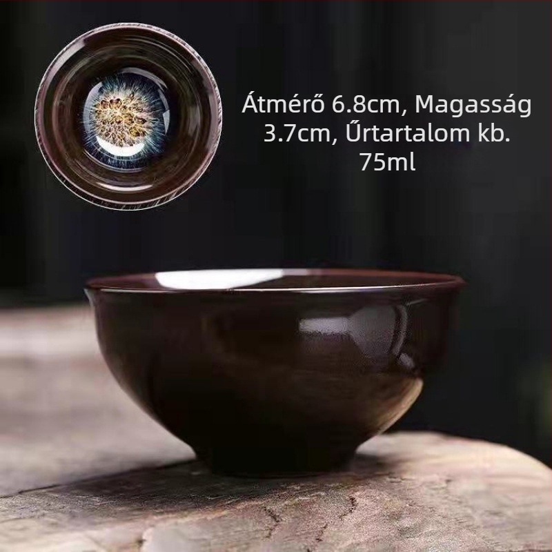 Hat darab Jianware porcelán teáscsésze Gongfu tea ceremóniára