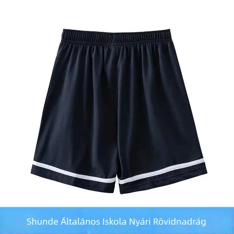 Általános iskolai egyenruha készlet — nyári rövid ujjú felső és rövidnadrág, uniszex