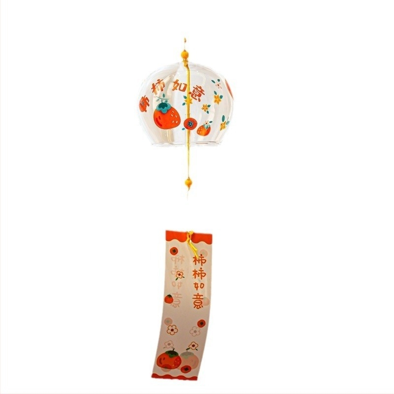Japán stílusú üveg szélcsengő – hálószobai dekoráció, aranyos ajándék lányoknak