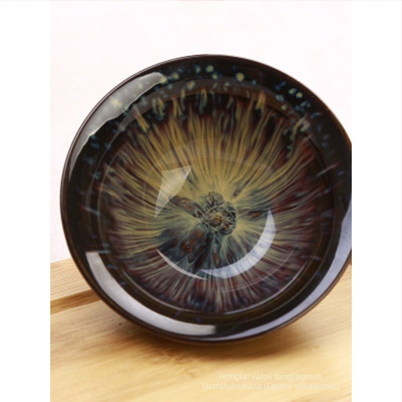 Jianzhan teáscsésze, kerámia teáskészlet, konikus formájú kóstolócsésze, nagy teás tál