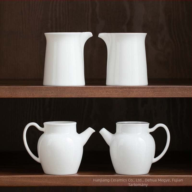 Fehér porcelán tea szeparátor és víz egyensúlyozó