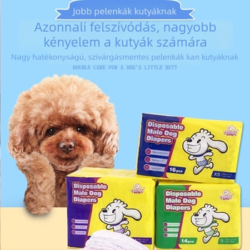 Shh Shh Master kutya pelenkák és vizelés alátétek nőstény kutyáknak, nadrágok inkontinenciára, 18 db/csomag