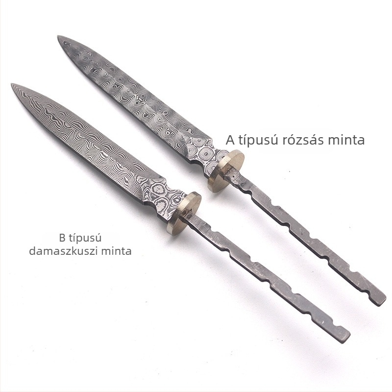 7 cm Damasz teáskés blank – teás kard blank, teás tű blank – félkész tea ceremóniái kiegészítők 001
