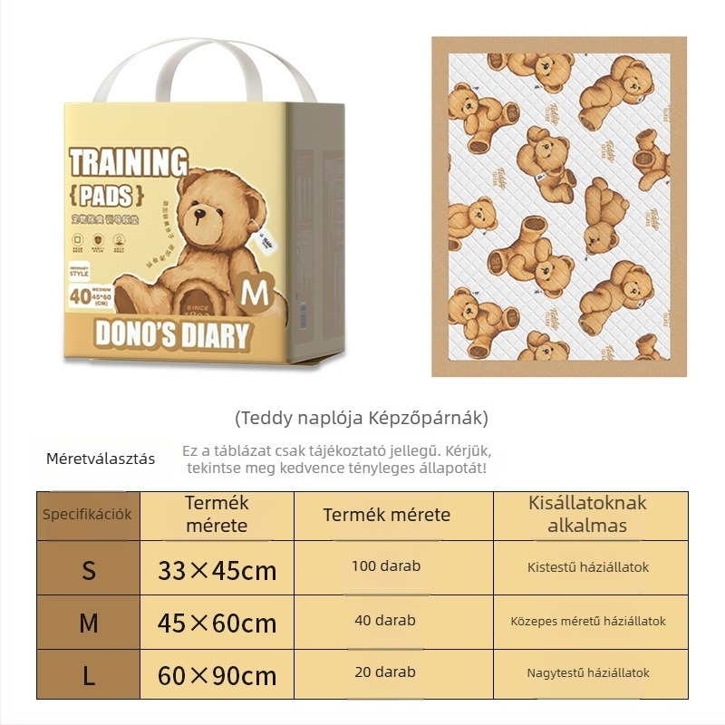 Teddy Ailan Kutyapisijek – Vastagított, Deodorizáló Edzés Alátétek