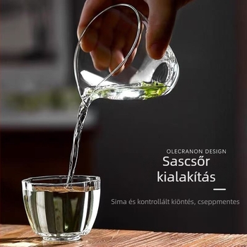 Hőálló üveg teáscsésze otthoni használatra, japán stílusú tea-elválasztó, kreatív csepp-tea pohár, teakeverés kóstolócsésze