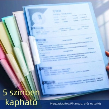 A4-es forgó mappa oldalsó zárással, PP anyagú, átlátszó dokumentum rendező