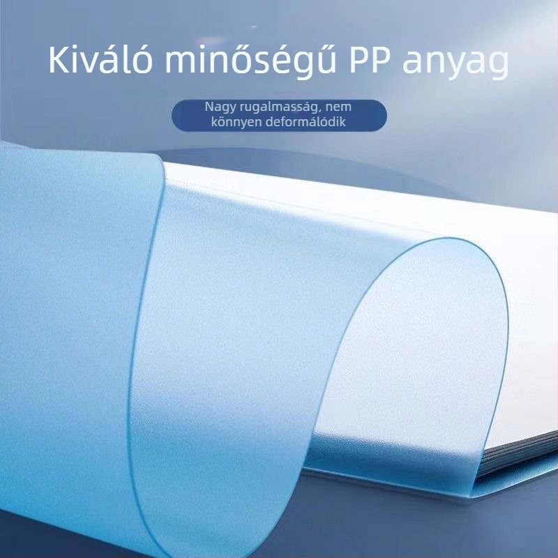 A4-es forgó mappa oldalsó zárással, PP anyagú, átlátszó dokumentum rendező