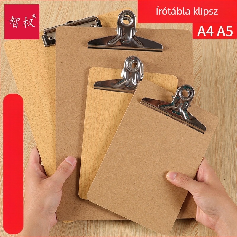 A4-es tábla-klip írásra és dokumentumokra – papírklip, irodai kiegészítő