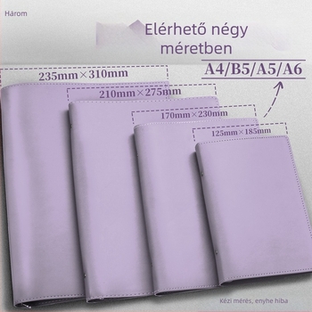 Bőr tok A4 mappákhoz és lazán fűzött jegyzetfüzetekhez A5, B5 és A6 méretekben.