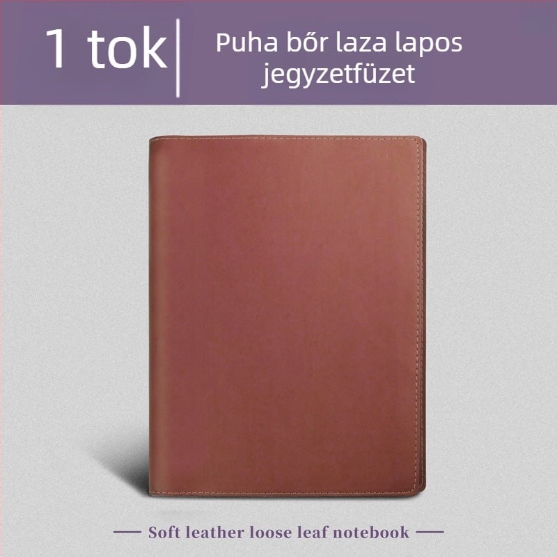 Bőr tok A4 mappákhoz és lazán fűzött jegyzetfüzetekhez A5, B5 és A6 méretekben.