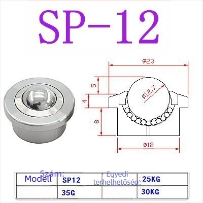 SP Bullseye csapágygolyó lépcsőkkel, nehéz terhelésű golyóscsapágy-készlet SP15 SP25 SP22 SP30, univerzális Bullseye kerék