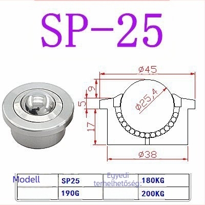 SP Bullseye csapágygolyó lépcsőkkel, nehéz terhelésű golyóscsapágy-készlet SP15 SP25 SP22 SP30, univerzális Bullseye kerék