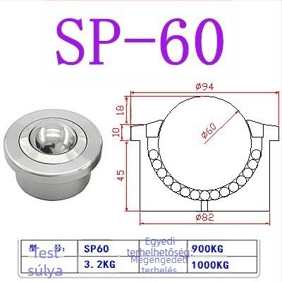 SP Bullseye csapágygolyó lépcsőkkel, nehéz terhelésű golyóscsapágy-készlet SP15 SP25 SP22 SP30, univerzális Bullseye kerék