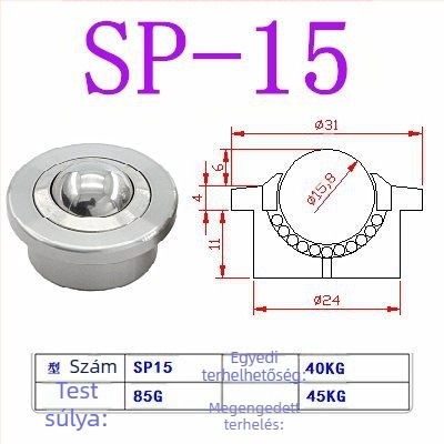 SP Bullseye csapágygolyó lépcsőkkel, nehéz terhelésű golyóscsapágy-készlet SP15 SP25 SP22 SP30, univerzális Bullseye kerék
