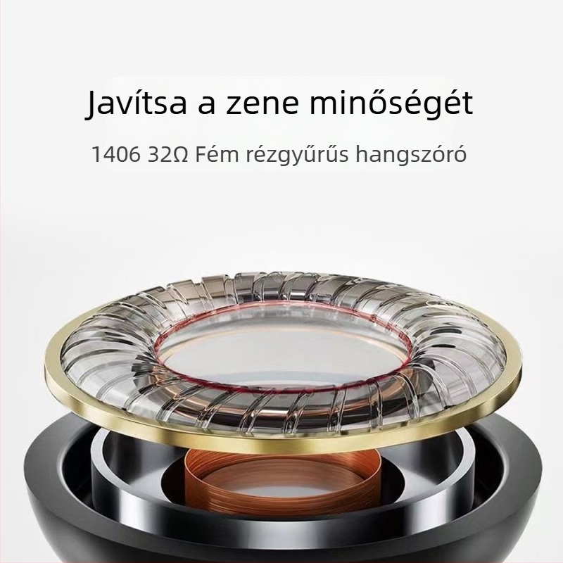 Vezetékes in-ear fülhallgató vezérléssel, Type-C digitális dekódolással, 3.5 mm AUX, Apple és Samsung készülékekhez