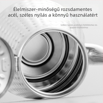 Erősített rozsdamentes acél teáskanna szűrővel, indukciós tűzhelyekhez, nagy kapacitás, könnyed luxus stílus, tea infúzióhoz