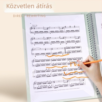 A4-es méretű újraírható, tükröződésmentes szemvédős kottatartó zongorához