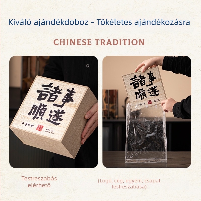 Beige Ru Kiln Kung Fu teáskészlet, Persimmon Cat dizájn, teljes ajándékdoboza ünnepi kiadásra