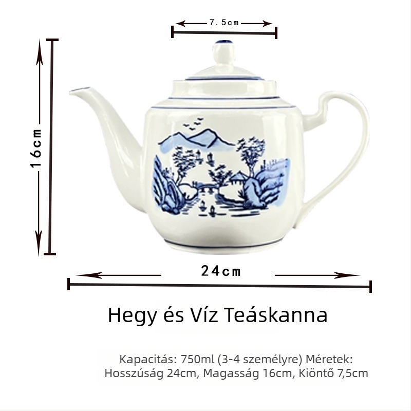 Kerámia hőálló teáskanna szűrővel, kínai retro stílus, elérhető kis és nagy méretben