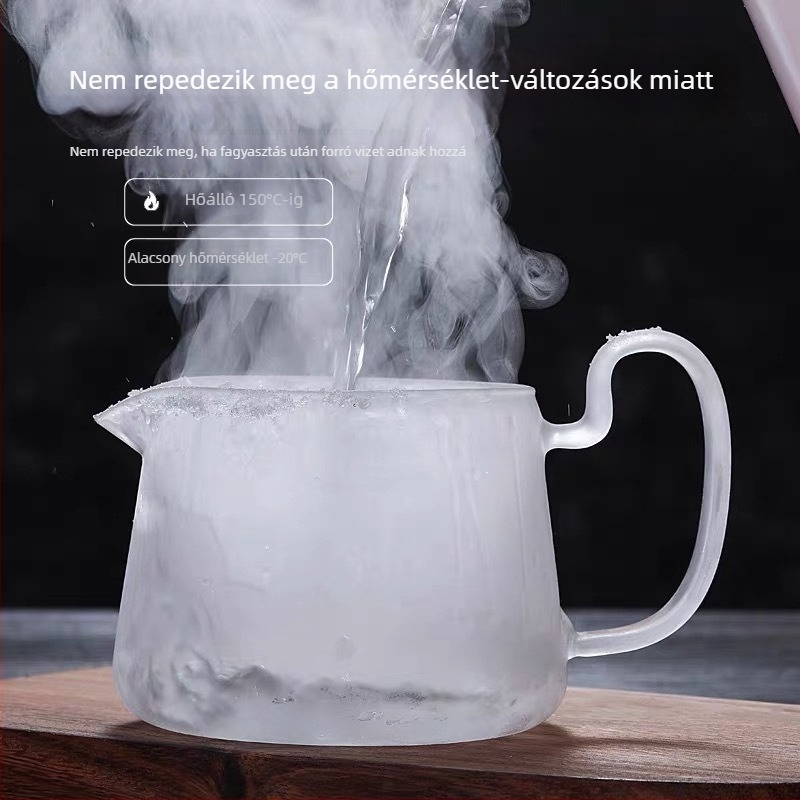 Vastag üveg teáskanna, hőálló, átlátszó szűrővel, felforrósítható, otthoni teafőzéshez, 580 ml