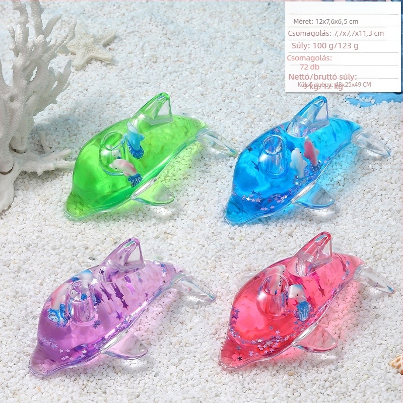 Akril hajó-drift üveg olajcseppes órával – dekoratív játék gyerekeknek