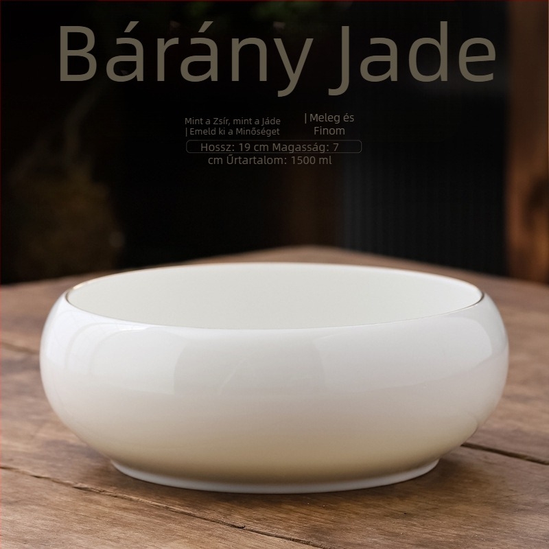 Elefántcsont-fehér porcelán teatisztító készlet: nagy csésze mosóedény, víztál, tea-maradék tartály és hamutartó – Kung Fu teaceremónia kiegészítők