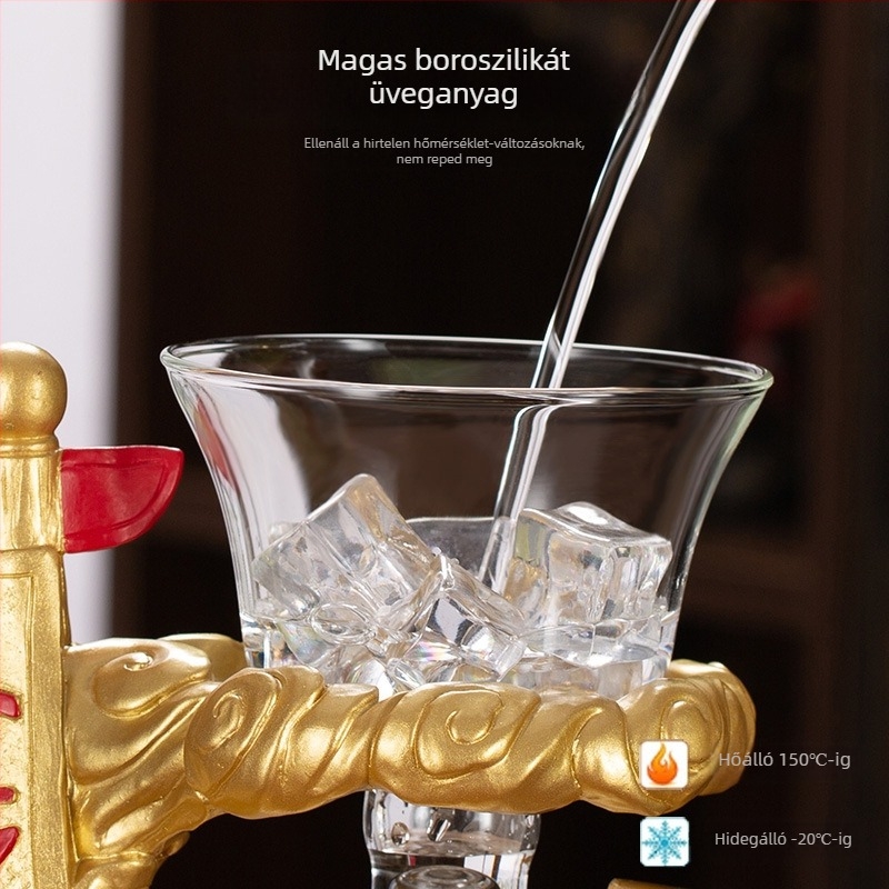 Hőálló üvegből készült automata teáskészlet teáskannával – otthonra és irodába – modern minimál stílus