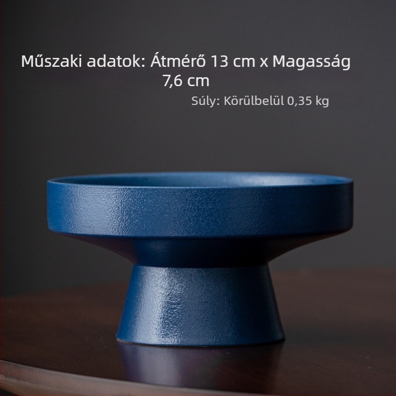 Porcelánból készült kínai stílusú magas lábú gyümölcstál, desszert- és teasnack tál, kör alakú, új kínai stílus, otthoni használatra