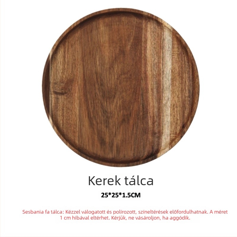 Téglalap alakú tál fekete fából süteményekhez, kávéhoz és teához.
