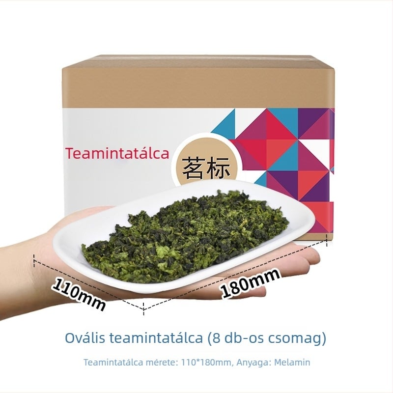 Tea minta tál értékeléshez – fehér melamin tálca kiállításra, kínai stílus, egyszerű dizájn