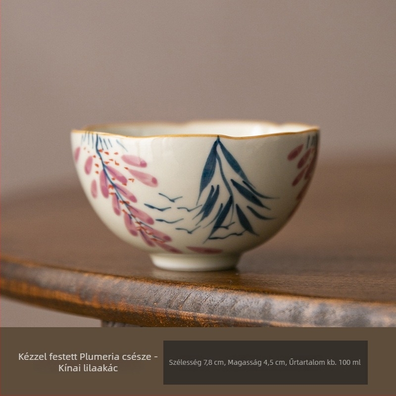 Kézzel festett antik kínai stílusú személyes teáscsésze Gongfu teaceremóniához, kis teáscsésze