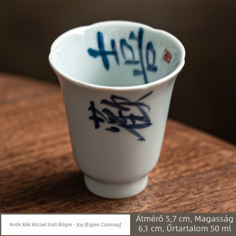 Kézzel festett porcelán teáscsésze Gongfu teázáshoz, napraforgó-formájú szájjal, otthoni használatra, aromás csésze
