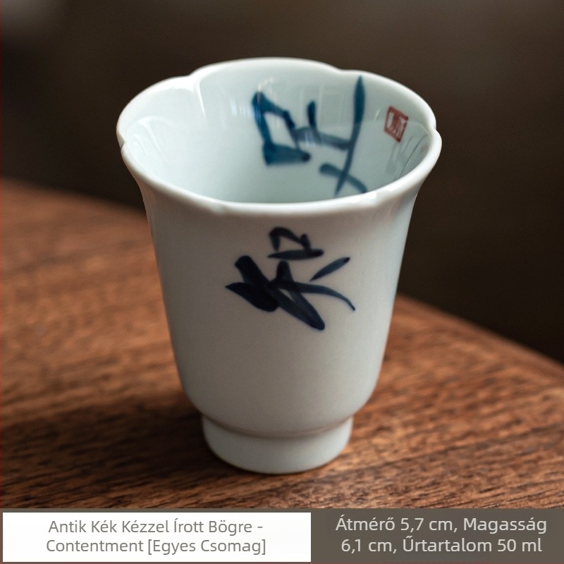 Kézzel festett porcelán teáscsésze Gongfu teázáshoz, napraforgó-formájú szájjal, otthoni használatra, aromás csésze
