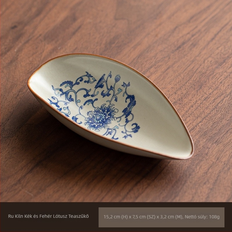 Winter porcelán Gongfu teás tartozékok — teáskanál és teás tartó, retro kínai stílusban
