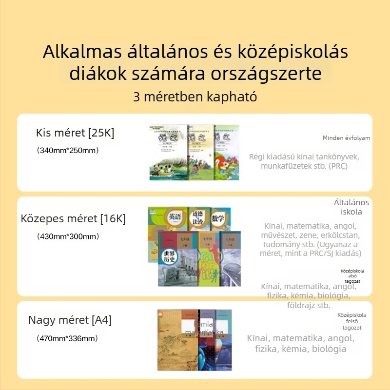 Newsey NS876 Csúszásmentes könyvborító, átlátszó vízálló A4-es méretben, diákoknak