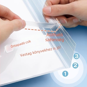Környezettudatos, átlátszó, vízálló könyvborítók 16K és A4 méretekhez, iskolai könyvekhez, általános és középiskolások számára.