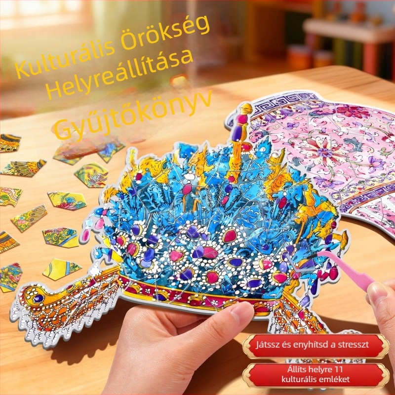 Gyerekeknek szóló DIY ókori restaurálás matricakészlet – tájkép matricák és homokfestő matricák