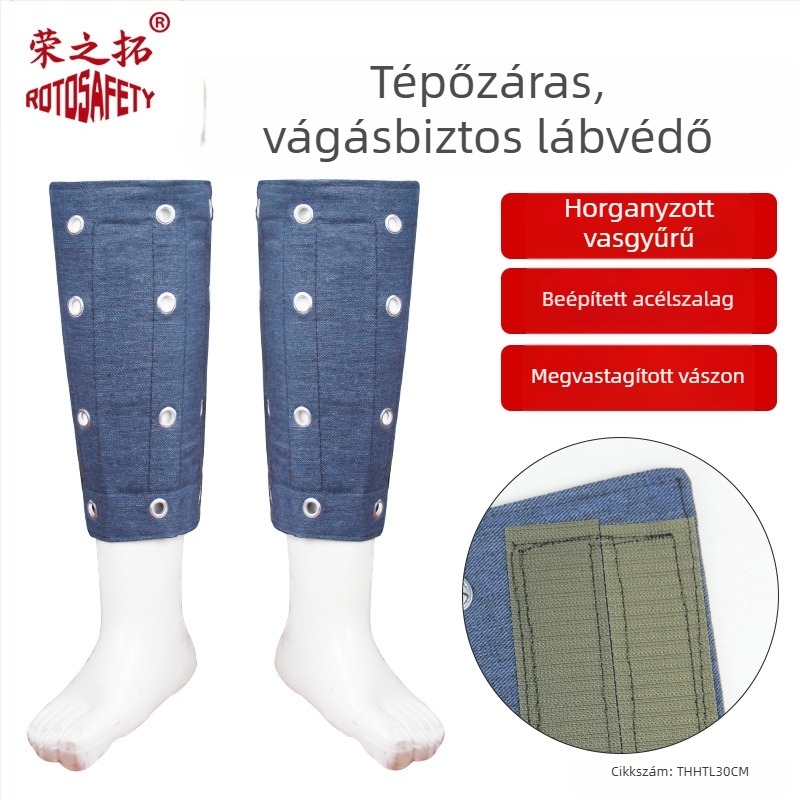 Rongzituo Vasgyűrűs alkarvédő – vágásálló, vastag vászon, kopásálló és lélegző, acélcsíkkal üvegipari felhasználásra