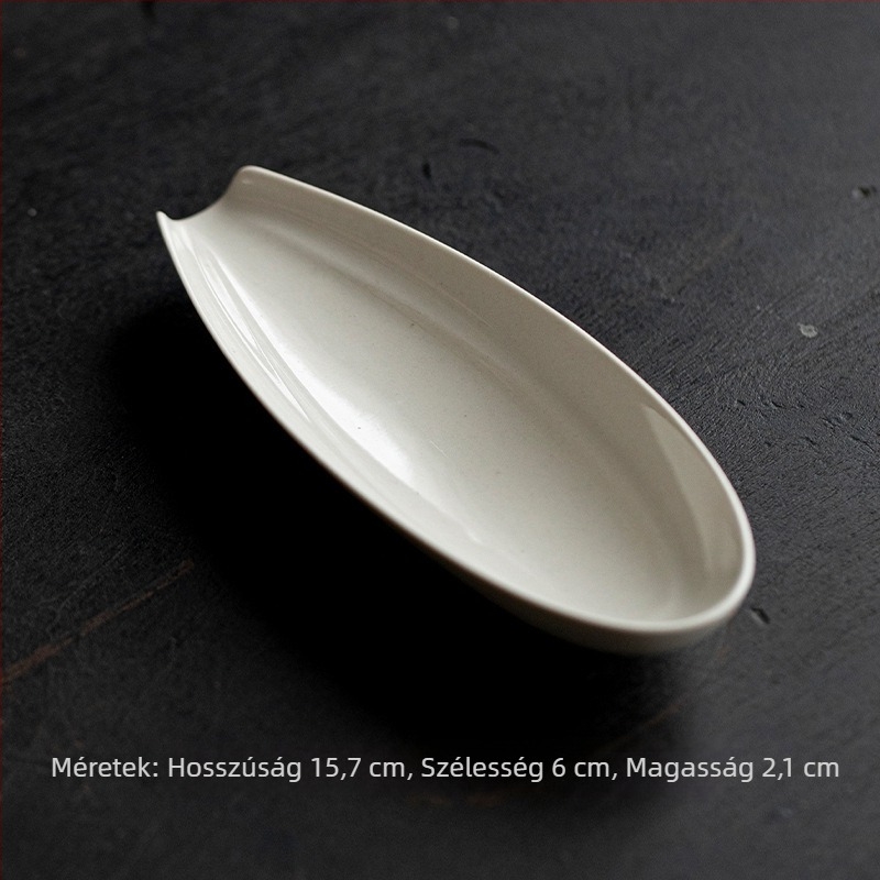 Miyan kézzel készített kerámia teaceremónia kiegészítő otthoni használatra, lótusz alakú, japán stílusú teakeverőkanál